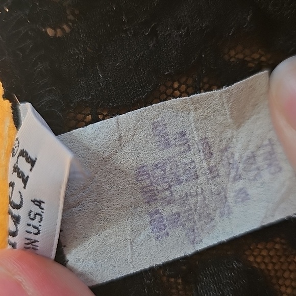 Vintage Jonden Romantic Goth Black Floral Lace Shortsleeve Bodysuit Small - Picture 11 of 16